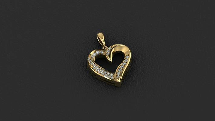 diamond pendant necklaces gold jewellery classic jewel 3d print model - Mito3D