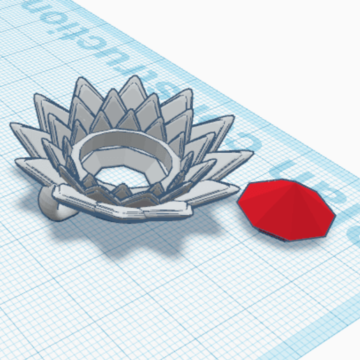 pendentif diamant fleur bijoux le de la 3D print model - Mito3D