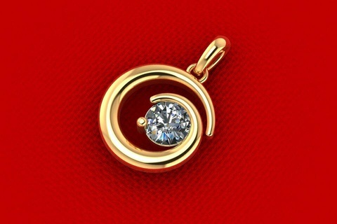 diamante pingente p1 pulseira solitário anel joalheria monge Budha ouro prata noivado Casamento cafajeste imprimível 3d brinco bebê 3d print model - Mito3D
