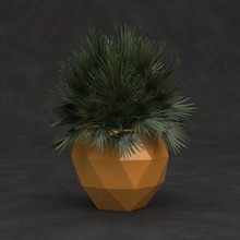 diamond plant pot 3d print model - Mito3D