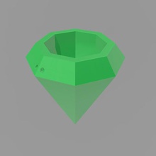 Diamant-Topf home Blumentopf hängend land 3d print model - Mito3D