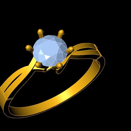 diamond ring jewelry jewellery earring earrings jewels gold silver gem excellent 3D print model - Mito3D