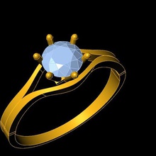 diamond ring jewelry jewellery earring earrings jewels gold silver gem excellent 3d print model - Mito3D