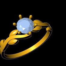 diamante anillo joyería arete pendientes joyas oro plata joya excelente 3d print model - Mito3D