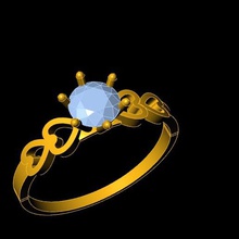 diamond ring jewelry jewellery earring earrings jewels gold silver gem excellent 3d print model - Mito3D