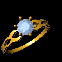diamante anel joalheria jóias brinco brincos ouro prata gema excelente 3d print model - Mito3D