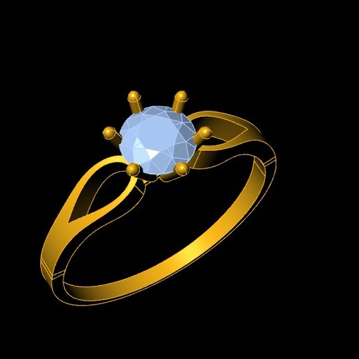 diamond ring jewelry jewellery earring earrings jewels gold silver gem excellent 3D print model - Mito3D