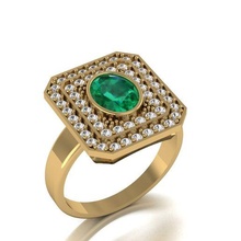 diamante anillo joyería joya arete pendientes joyas oro plata excelente 3d print model - Mito3D