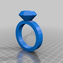 diamante anel joalheria argolas 3d print model - Mito3D