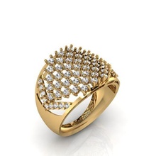 diamant bague bijoux anneaux boucle d'oreille boucles d'oreilles or argent sterling 3d print model - Mito3D
