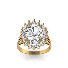 diamant bague bijoux anneaux boucle d'oreille boucles d'oreilles or argent sterling 3d print model - Mito3D