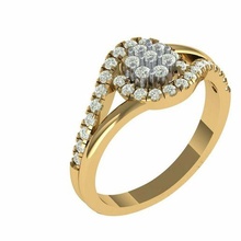 Diamant Ring Schmuck 3d print model - Mito3D