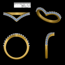 diamante squillare gioielleria anello d'oro solitario diamanti 3d print model - Mito3D