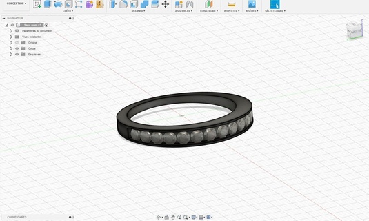 diamante anel 3d print model - Mito3D