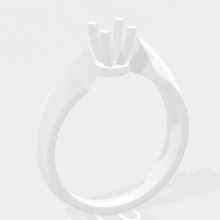 anillo de diamante la joyería art 3d print model - Mito3D