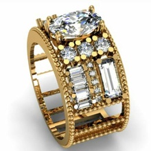 anello di diamanti gioielli 3d print model - Mito3D