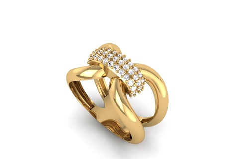 diamante anillo r 205 anillos oro plata 3d modelo stl joyería joya impreso accesorio impresión 3dprint mujer piedra preciosa Boda 3d print model - Mito3D