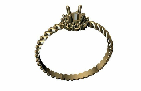 diamond ring dimante jewelry animal accessories art 3d print model - Mito3D