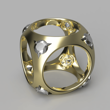 diamond set pendant jewelry 3d print model - Mito3D