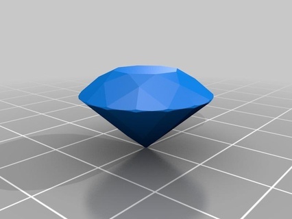 diamond shape brilliant cut 58 Jewelry artistic customizer challenge gemstone jewelry toy wearable 3d print model - Mito3D