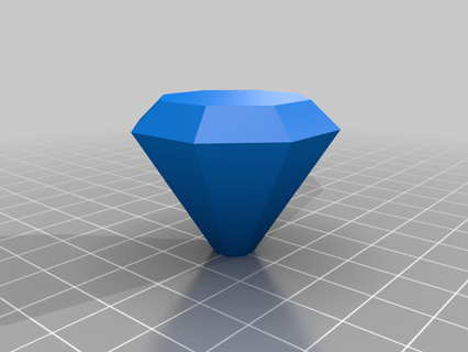 diamant forme porte bouton remplacement pièces 3d print model - Mito3D