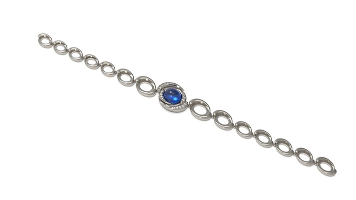 diamante pedra mulheres pulseira pulseiras stl impresso ouro 3d rico luxo 3d print model - Mito3D
