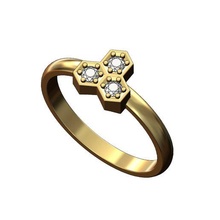 diamante triangular motivo banda tamaños 5to9 3d impresión modelo joyería joya anillo Moda imprimible oro plata libra esterlina 3d print model - Mito3D