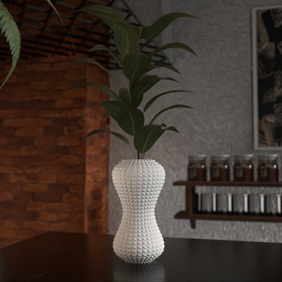diamante vaso casa fioriera moderno minimo pianta fiore facile arredamento home decor 3dprint 3dmodeling interni design giardino 3d print model - Mito3D
