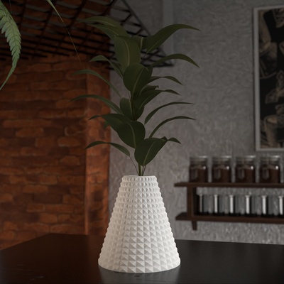 diamant vase zuhause haus pflanzer modern minimal pflanze blume einfach dekor wohnkultur 3dprint 3dmodeling innere design garten 3d print model - Mito3D