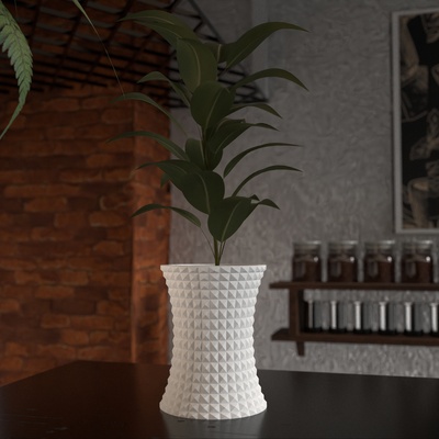 diamant vase accueil maison planteur moderne minimal plante fleur facile décor décoration 3dprint 3dmodeling intérieur conception jardin 3d print model - Mito3D
