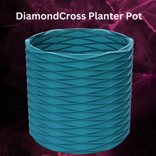 diamondcross planter pot Home planterpot diamond cross garden office vases decor vase mode 3d print model - Mito3D