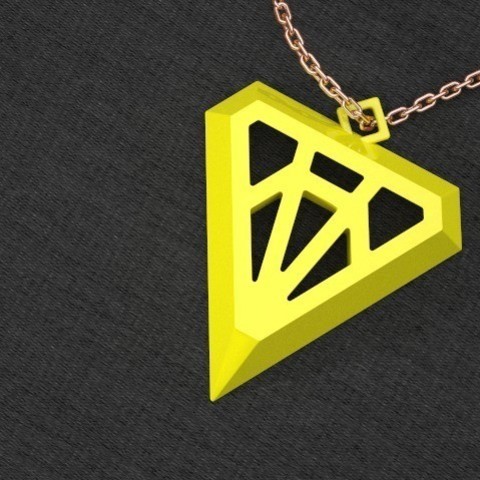 diamant-ish pendentif de la mode diamant ish l'accessoire accessoires 3d 3D print model - Mito3D