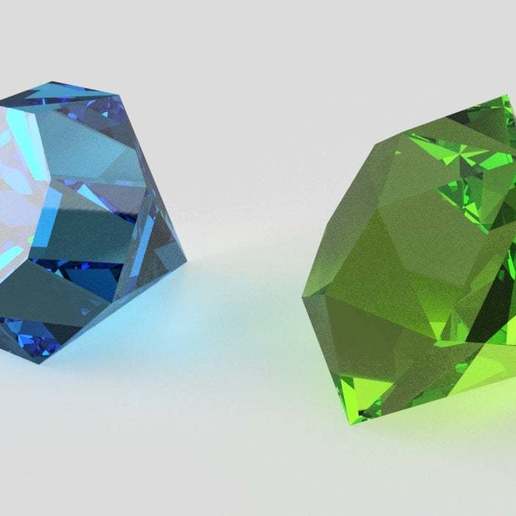 elmas takı şekli mücevher kupa 3D print model - Mito3D