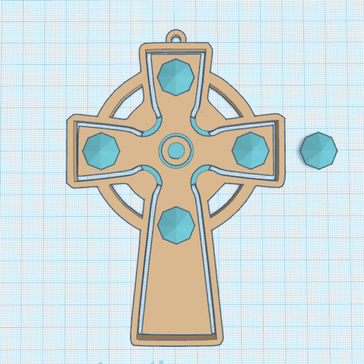 los diamantes de la cruz celta modelo 7 art el celtic símbolo decoración pared 3D print model - Mito3D