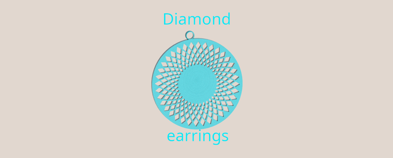 diamanti orecchini orecchino geometria cerchi geometrico divertente classe raimoncodifica gioielleria vacanze celebrare moda natale Natale 3d print model - Mito3D