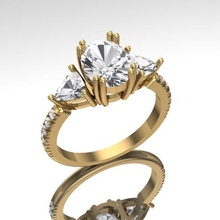 diamantes noivado anel joalheria diamante 3d print model - Mito3D