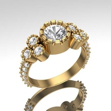 diamantes compromiso anillo joyería joya diamante 3d print model - Mito3D