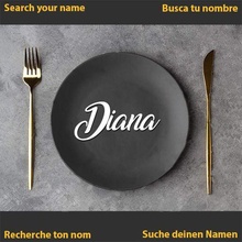 diana name banquet wedding communion dinner plate table decoration tablename 3d print model - Mito3D