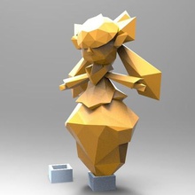 diancie low-poly de pokemon juego 3d print model - Mito3D