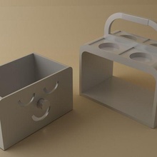 fralda caixa garrafa suporte 3d print model - Mito3D