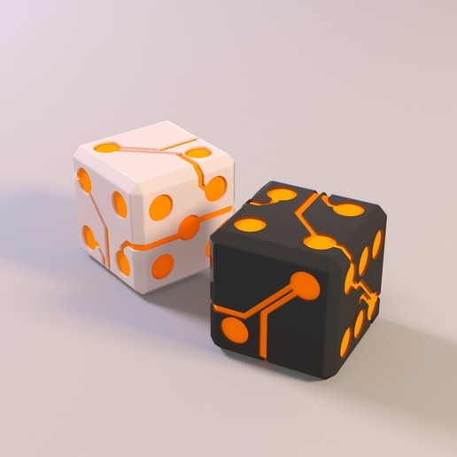 dé ensemble gam tirer veste carreaux jouer jouet cube carré puce 3D print model - Mito3D