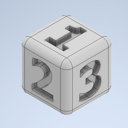 dé outil de jeter en jouant cube six 3D print model - Mito3D
