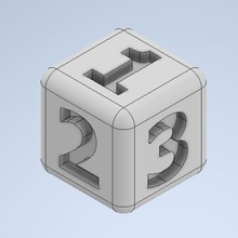 dé outil de jeter en jouant cube six 3d print model - Mito3D