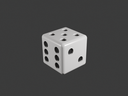 dice game board game toy simple dices 3d print model - Mito3D