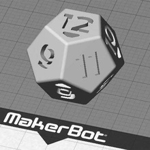 dice - 12 sided replaces two regular plus adds outcomes game games dodecahedron board dodecahedrons 3d print model - Mito3D
