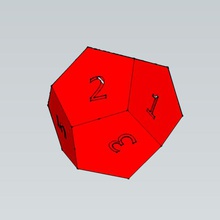 Würfel mit 12 Flächen Spiel - Spielzeug Gesellschaft Kunst 3d print model - Mito3D