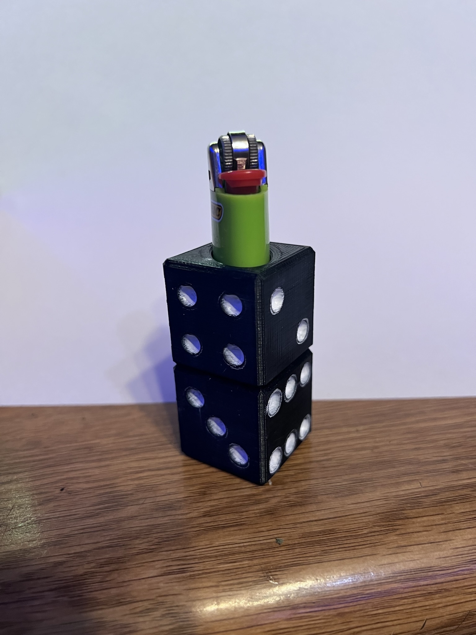 dice bic case lighter holder funny 3D print model - Mito3D