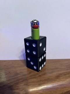 dice bic case lighter holder funny 3d print model - Mito3D