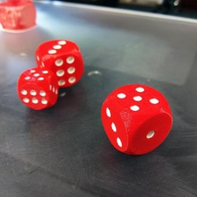 dice dual color game 6 sided fun 3d print model - Mito3D