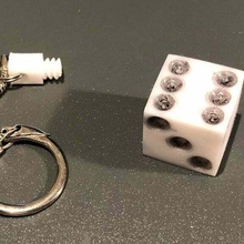 dice keyring keychain 3d_printing 3d print model - Mito3D